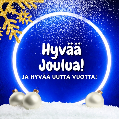 Merry Christmas and Happy New Year in Finnish