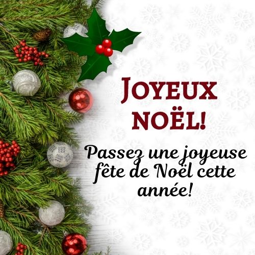 Merry Christmas in French Images