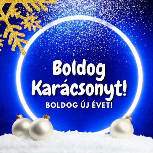 Merry Christmas and happy new year in Hungarian