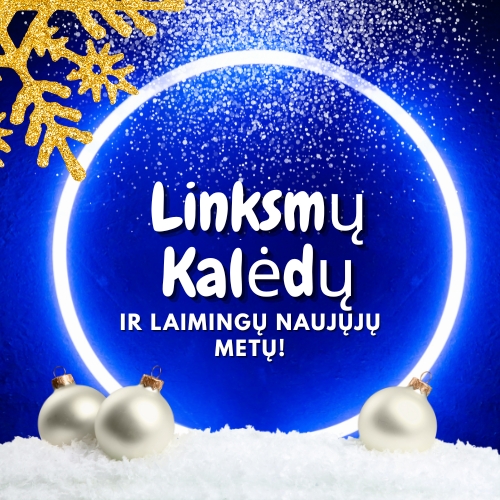 Merry Christmas and happy new year in Lithuanian Images