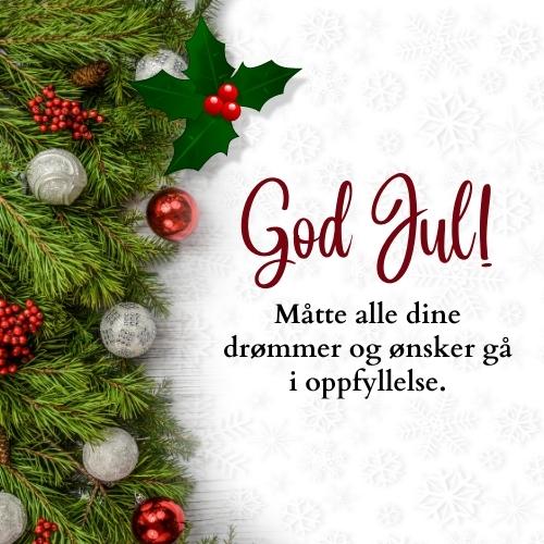 Merry Christmas In Norwegian Images