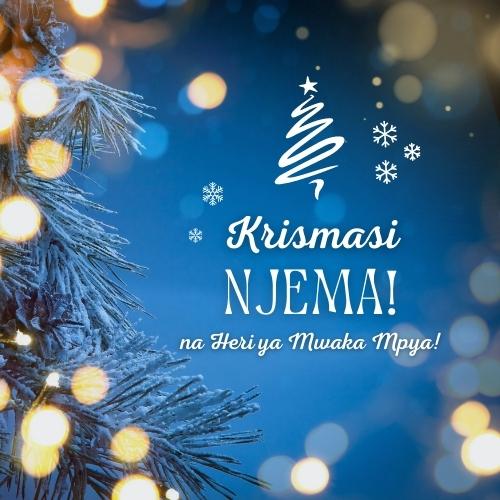 Merry Christmas and happy new year in Swahili 