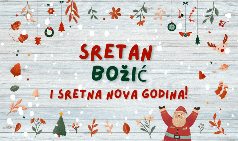 Sretan Božić GIF 2022 Besplatno preuzimanje sa željama | Merry Christmas in Croatian