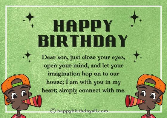 Long Distance Birthday Wishes for son