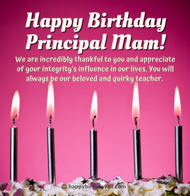 Birthday Wishes for Principal Mam