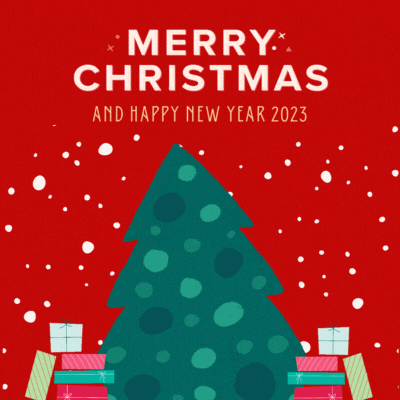 merry christmas and happy new year 2023 gif