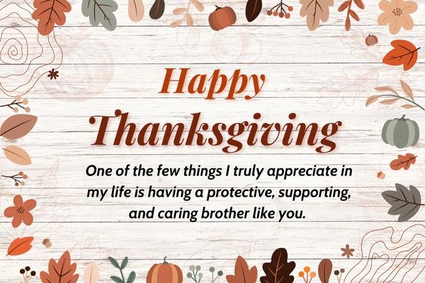 Happy Thanksgiving Wishes for Brother