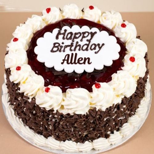 Happy Birthday Allen Cake With Name