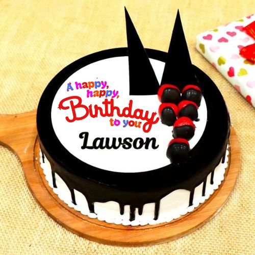 Happy Birthday Lawson Cake With Name