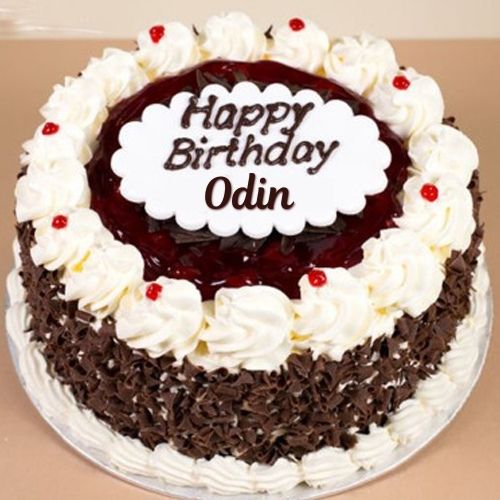 Happy Birthday Odin Cake With Name