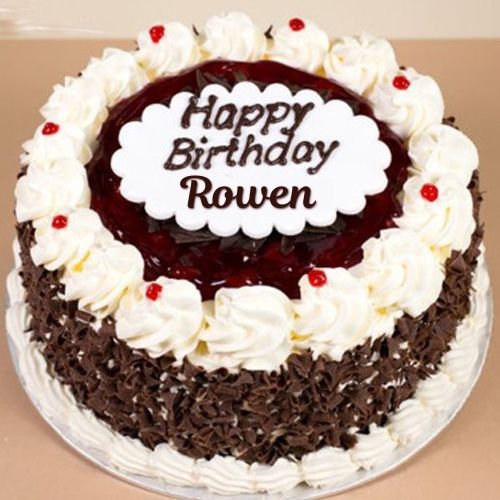 Happy Birthday Rowen Cake With Name