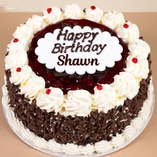 Happy Birthday Shawn Cake With Name