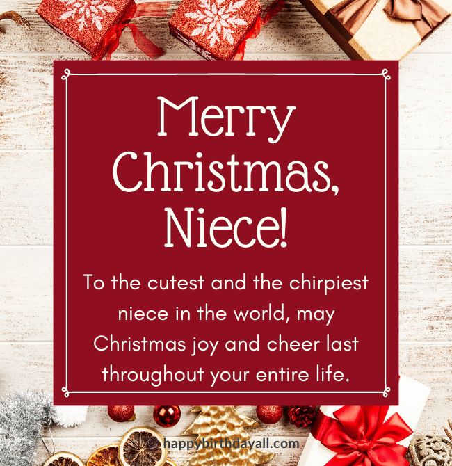 Merry Christmas Wishes for Niece