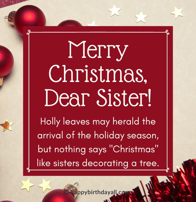 Christmas Messages for Sister